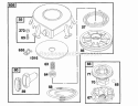 Rewind Assembly Diagram and Parts List for 258702-0124-01  Briggs and Stratton Engine